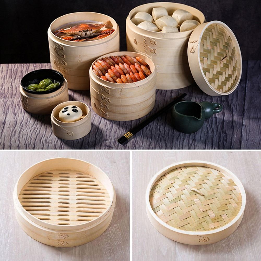 Bamboo Steamer Basket with Lid - Bao Steamer Bamboo review and price