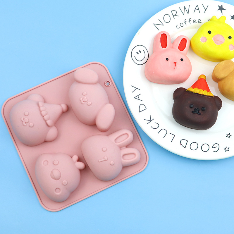Wholesale 4-cavity Animal Chic - Bunny Cake Mold review and price